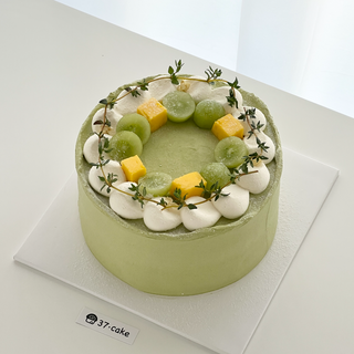 玄米茶🌾青提芒果蛋糕