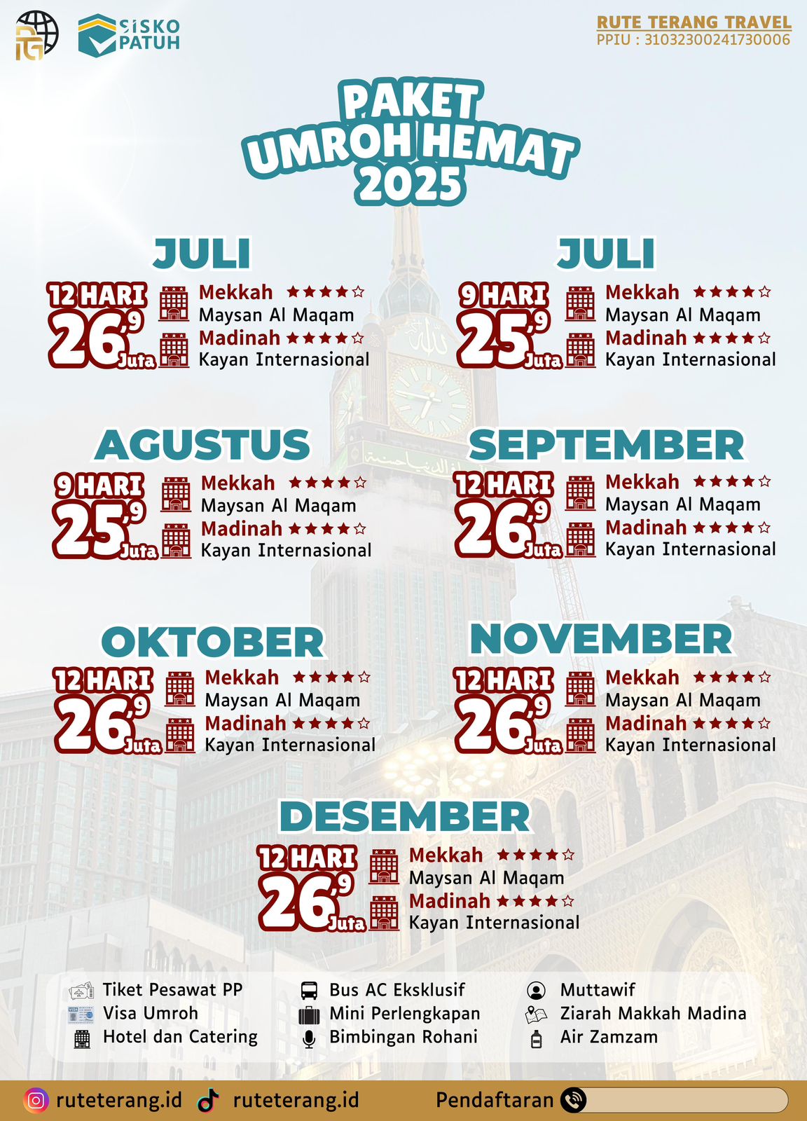 Pemesanan Paket Umroh - Banner