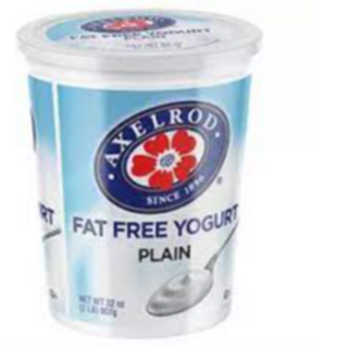 Axelrod 32oz Non Fat Plain Yogurt 