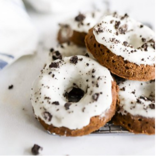 Cookies & Cream Donuts (vanilla with Oreo crumble)