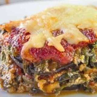 Chicken & Spinach Eggplant Lasagna - serves 2 