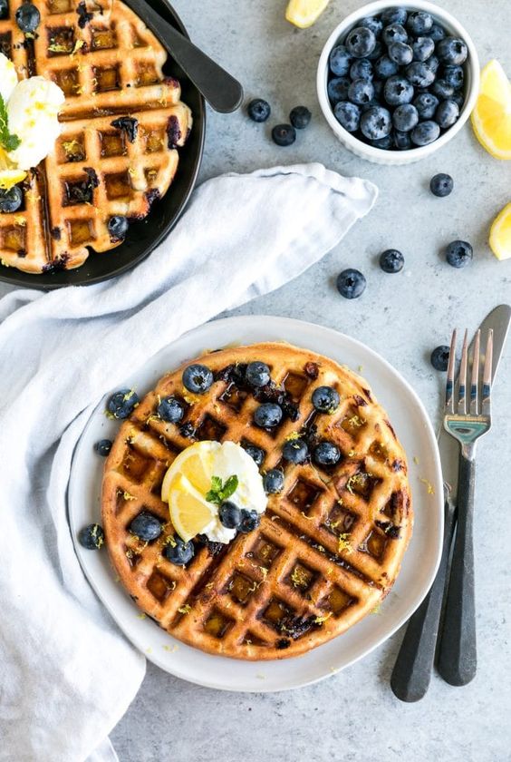 Zesty Lemon & Poppin' Blueberry Waffle pack of 4
