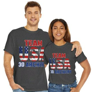 TEAM USA 3D ARCHERY T-Shirt - Heather Gray Main Image