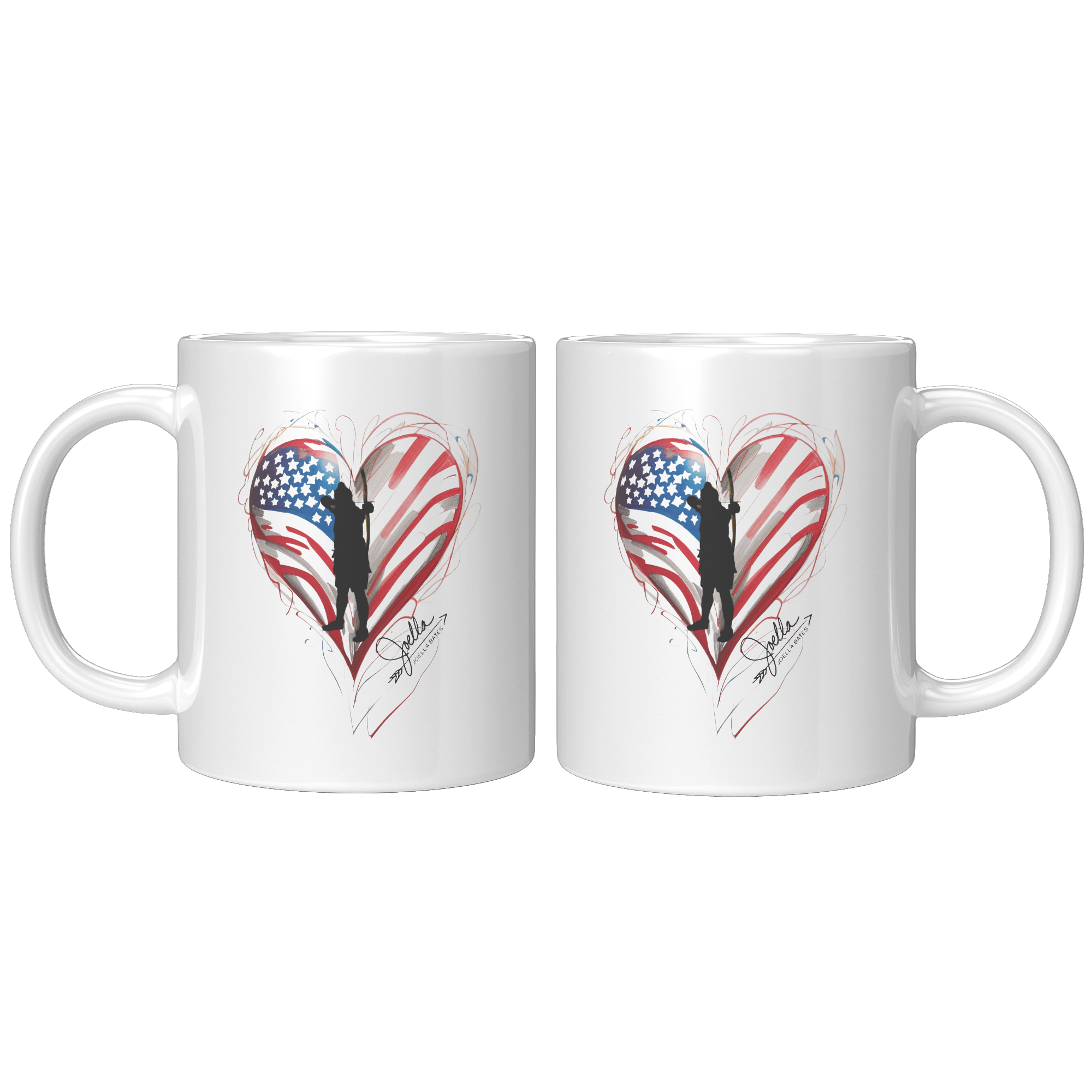 Joella Heart White Mug Main Image