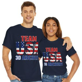 TEAM USA 3D ARCHERY T-Shirt - NAVY 