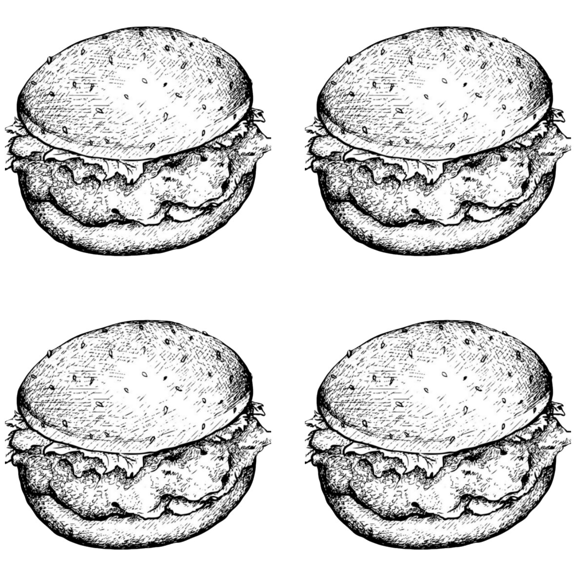 4 Hoender Burgers 