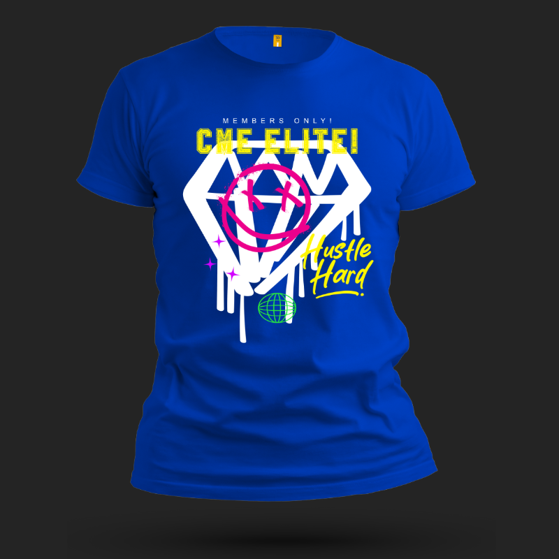 CME Elite "Hustle Hard" (Blue) front  Main Image