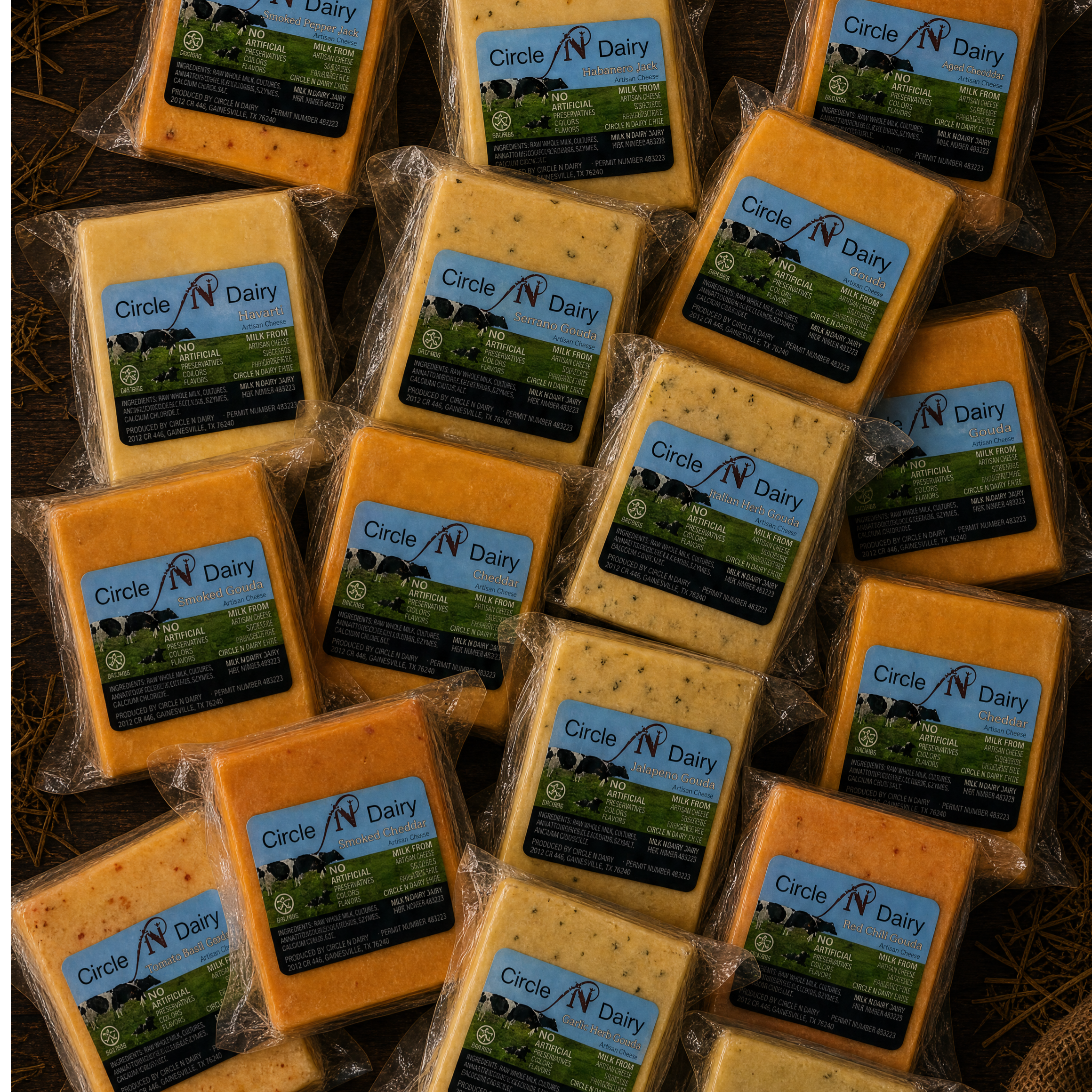 Raw Cheese 1/2 lb each