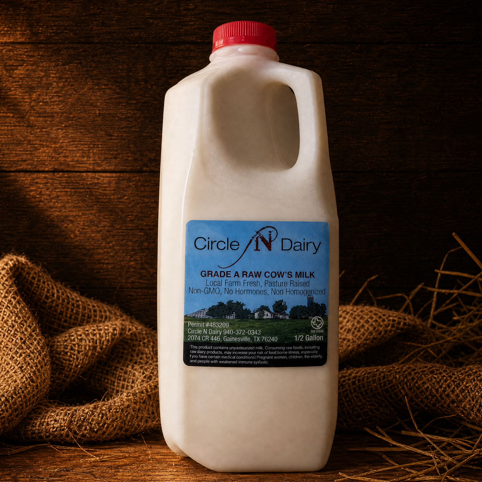 Half Gallon Raw Milk