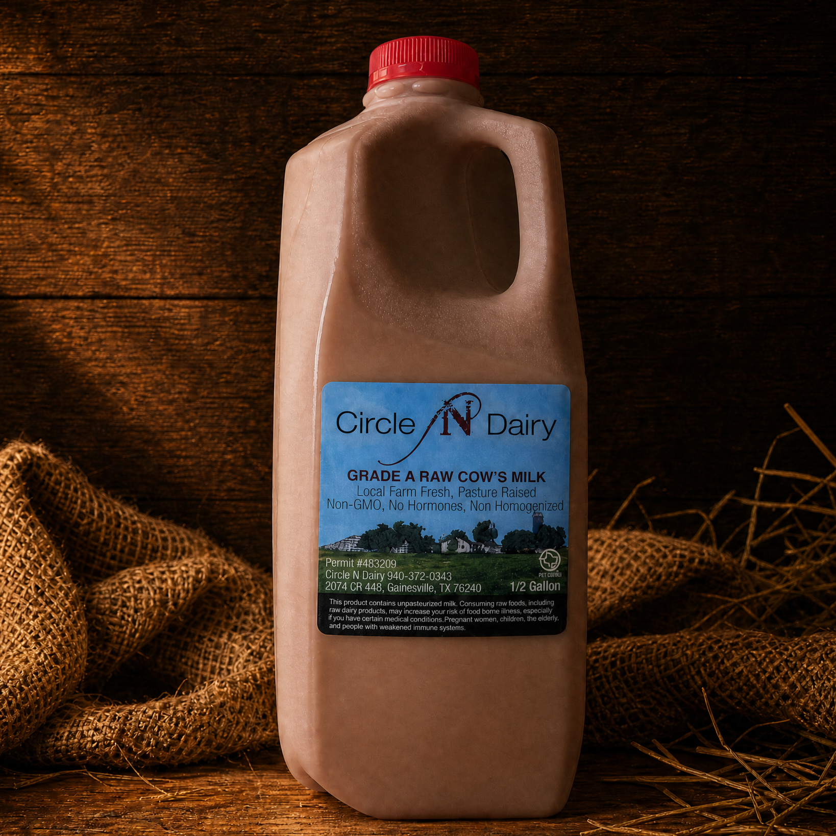 Chocolate Half Gallon Raw Milk