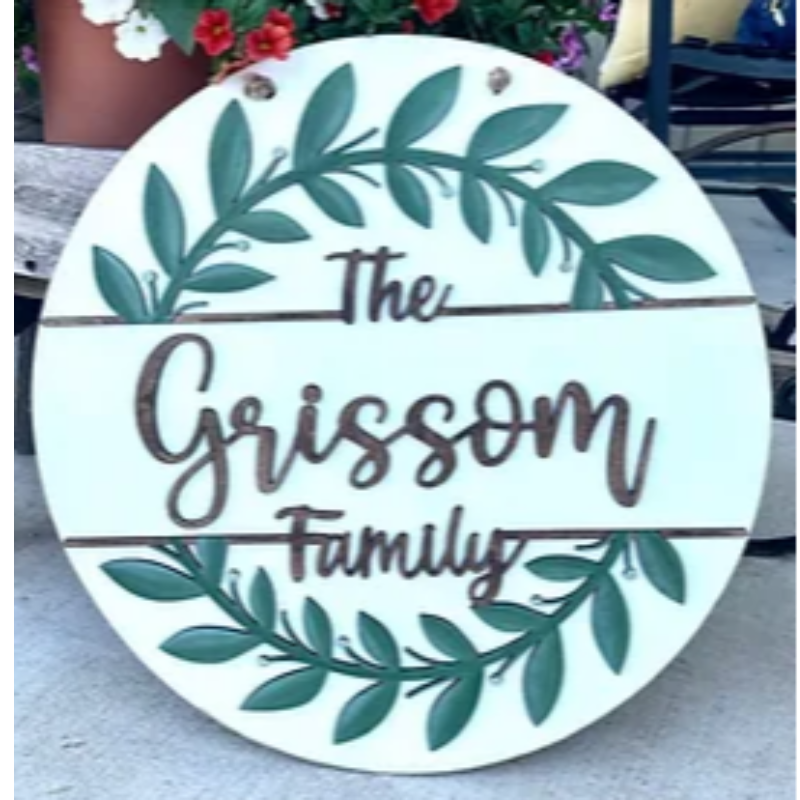 22" SPLIT NAME DOOR HANGER