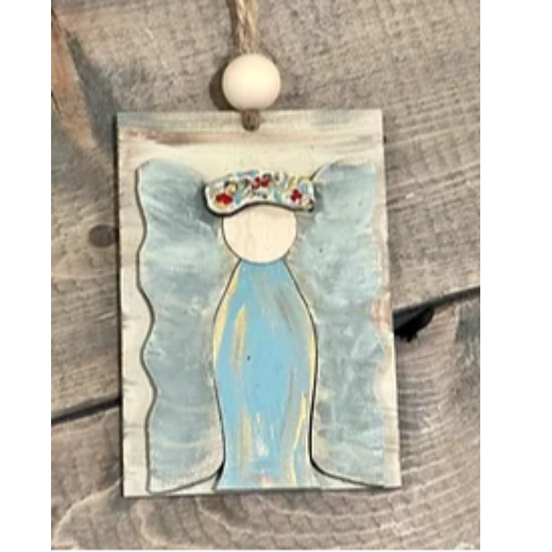 Set of 4  Nativity faceless ornaments