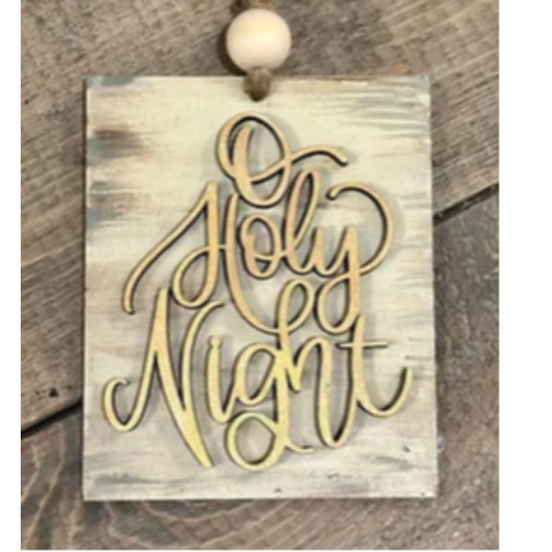 Set of 4  Nativity faceless ornaments