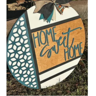 20" HOME SWEET HOME VERTICAL PATTERN