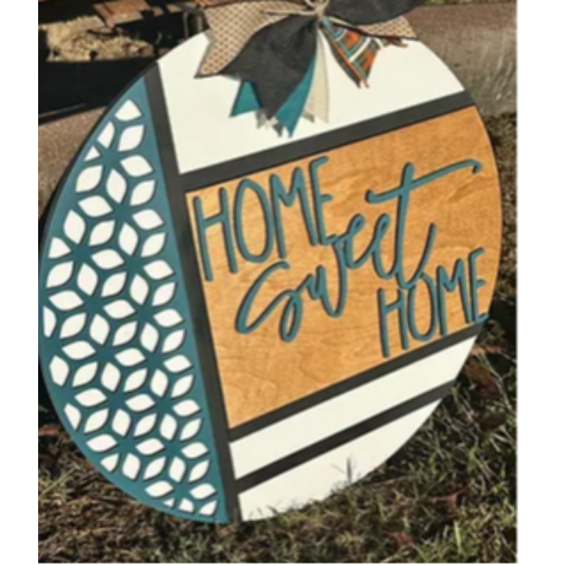 20" HOME SWEET HOME VERTICAL PATTERN