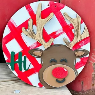10" Round Reindeer