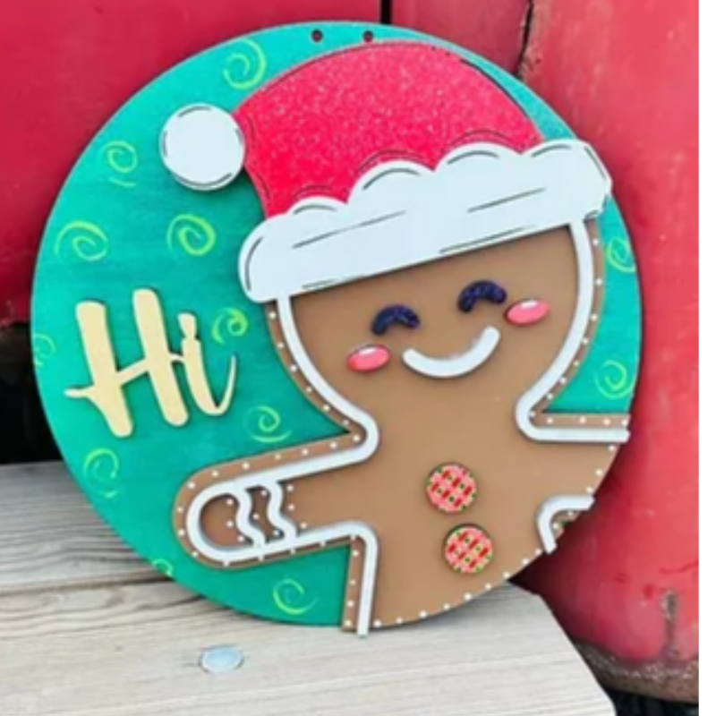 10" Round Gingerbread Man