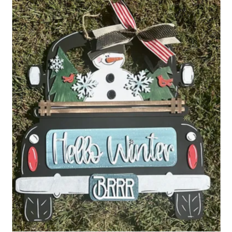 18" HELLO WINTER TRUCK