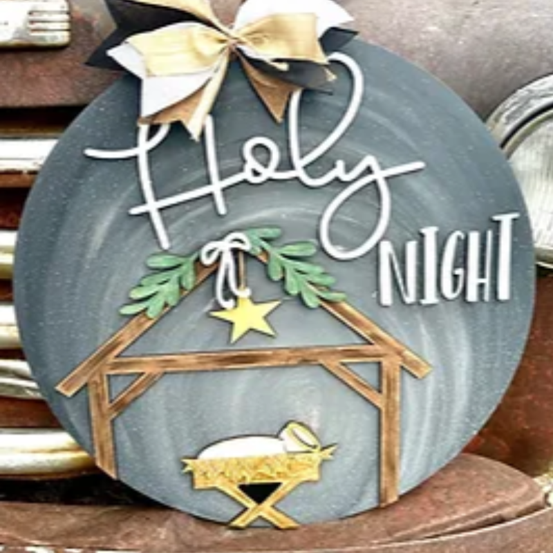 22" Round Holy Night