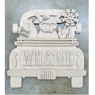 18" HIGHLAND COW TRUCK