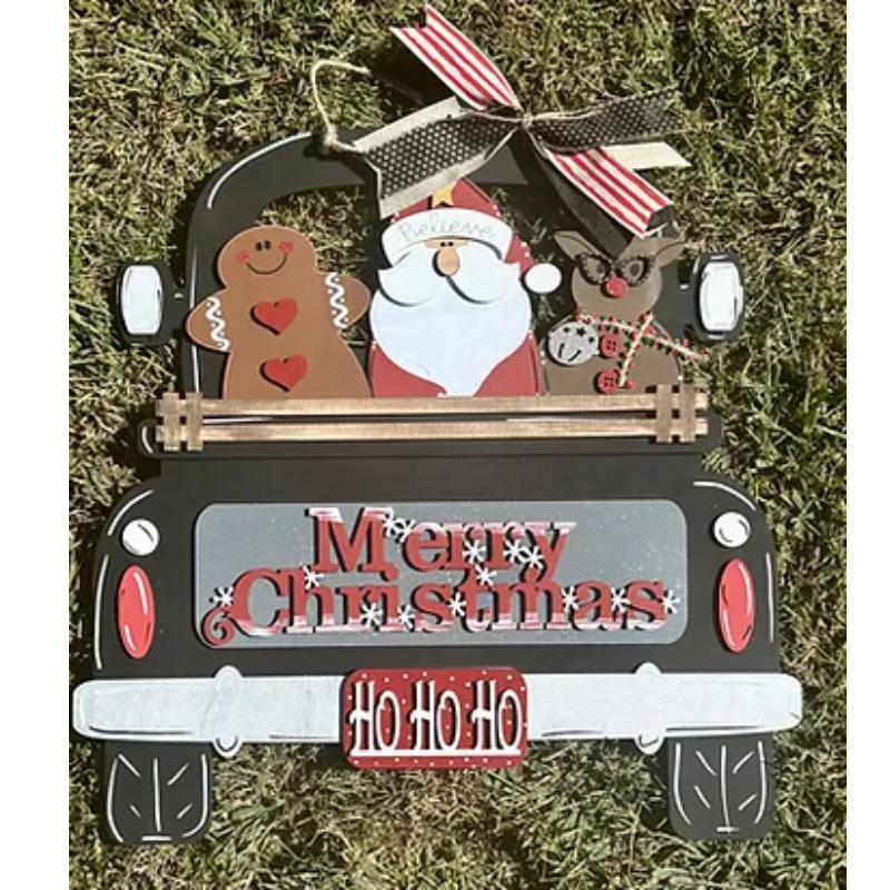 18" SANTA MERRY TRUCK