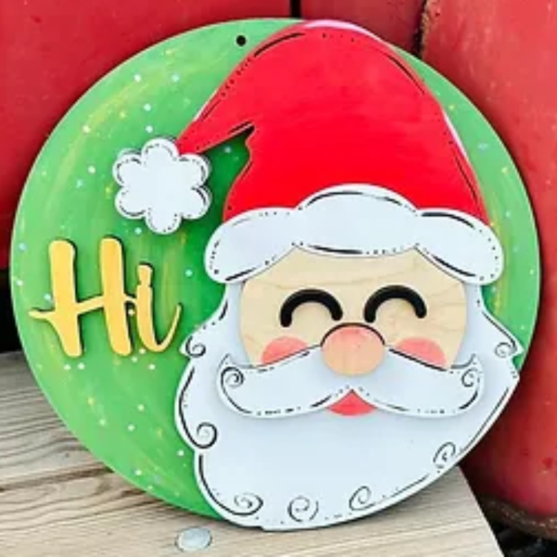 10" Round Santa