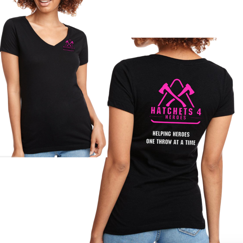 Black Womens V-Neck