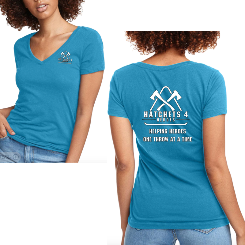 Blue Women's V-Neck