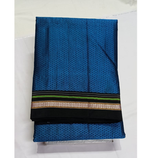 Blue-Reshma Blended Cotton Khan Saree