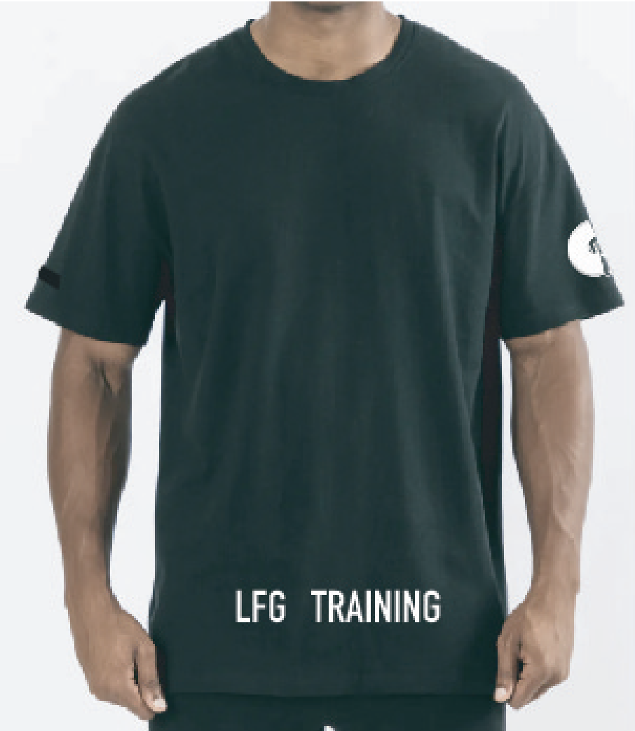 BLACK LFG TRAINING BOTTOM LOGO TEE