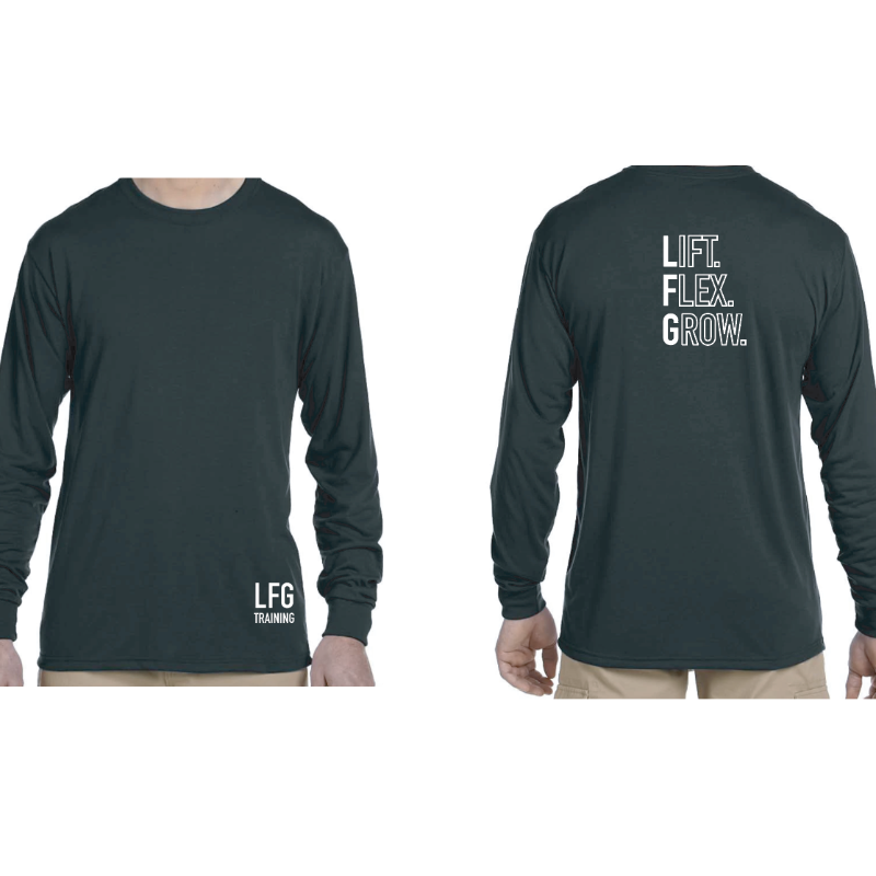 BLACK LIFT.FLEX.GROW BACK LONG SLEEVE TEE Main Image