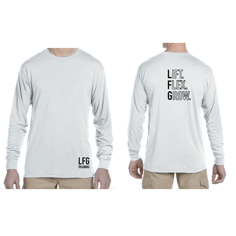 WHITE LIFT.FLEX.GROW BACK LONG SLEEVE TEE Main Image