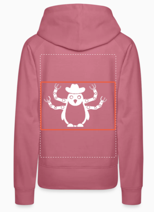 Sweat rose avec logo et écriture blanc