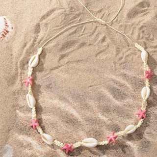 Pink 1 pcs seashell necklace
