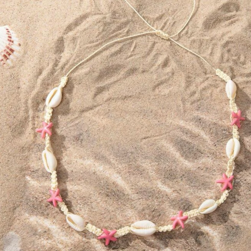 Pink 1 pcs seashell necklace Large Image
