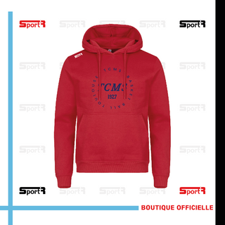 Sweat capuche rouge- Adulte unisexe