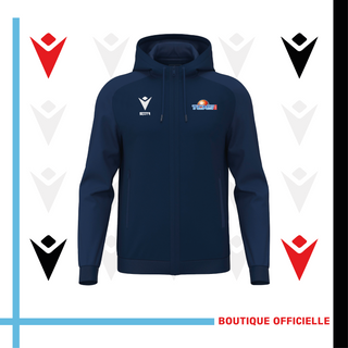 Veste zippée marine à capuche - Unisexe
