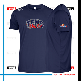 T-shirt polyester navy Adultes & Enfants (logo plexus)