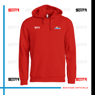 Sweat rouge Adultes & Enfants (logo coeur)