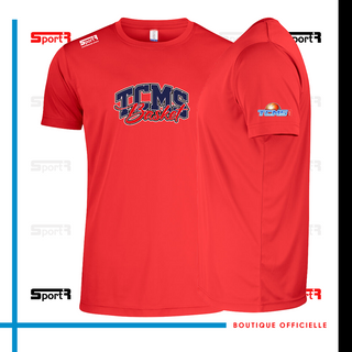 T-shirt polyester rouge Adultes & Enfants (logo plexus)