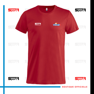 T-shirt coton rouge Adultes & Enfants (logo coeur)