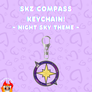 skz compass keychain! - night themed