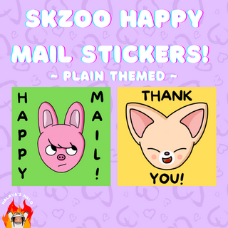 happy mail stickers - plain!