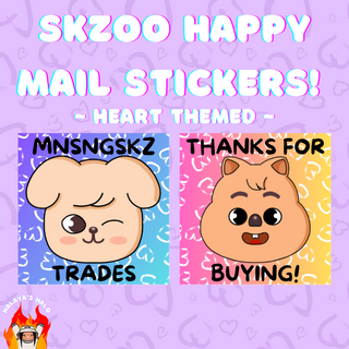 happy mail stickers - hearts!