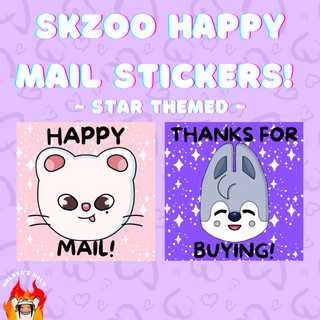 customisable skzoo happy mail stickers!