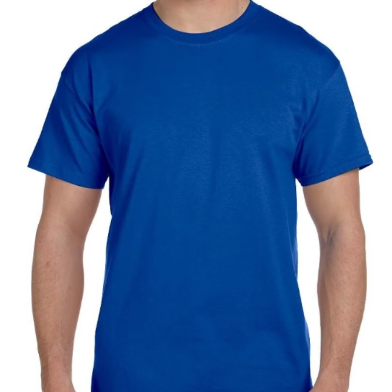 Royal Blue Round Neck T-Shirts- ADULT  Large Image