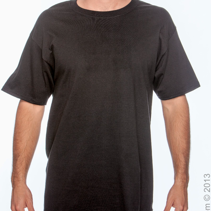 Black Round Neck T-Shirts - YOUTH  Large Image
