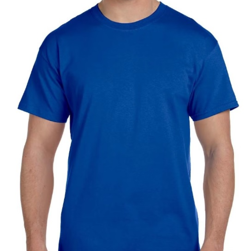 Royal Blue Round Neck T-Shirts - YOUTH Large Image