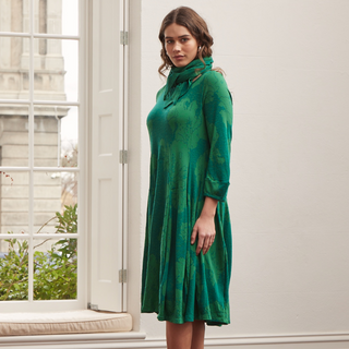 VE020: Salome Dress <br>Colour: EMERALD - Thumbnail 2