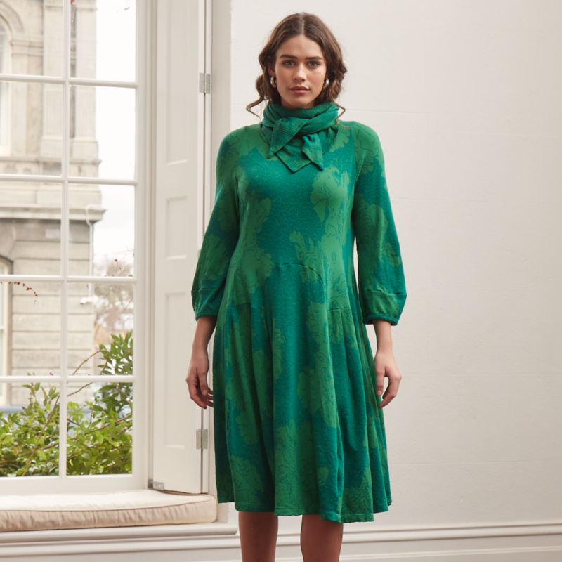 VE020: Salome Dress <br>Colour: EMERALD Main Image